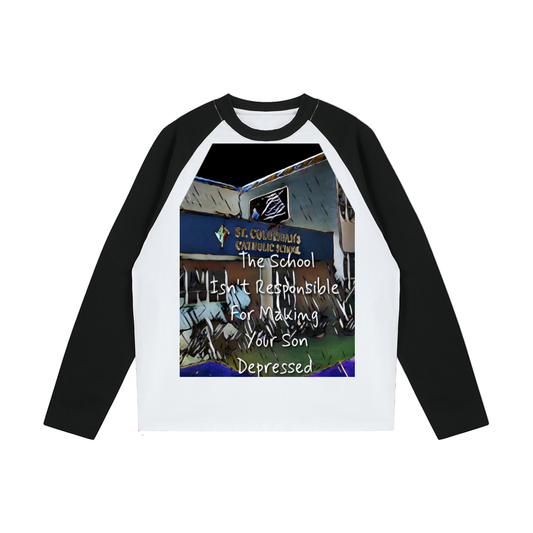 Not Responsible: Color-Blocked Raglan Long-Sleeve T-Shirt