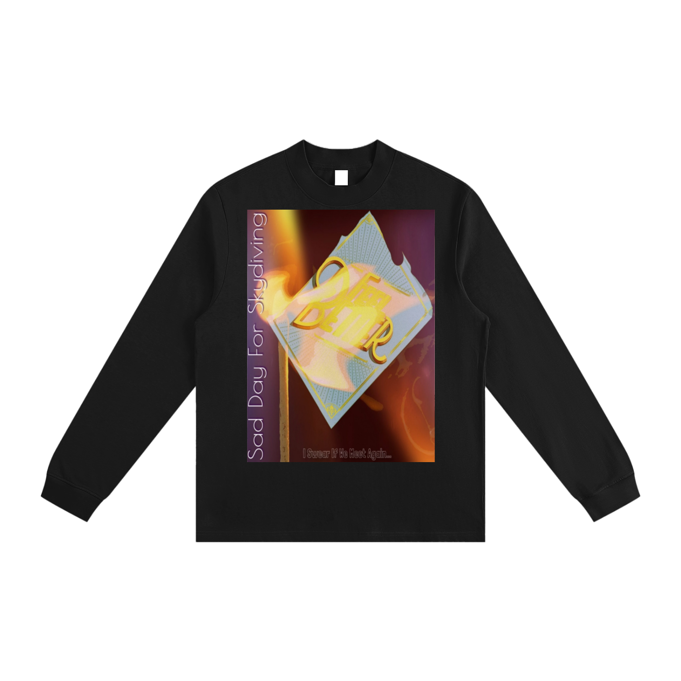 Everything Can Burn: Essential Non-Shrink Mock Neck Sweatshirt
