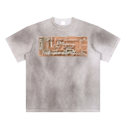 Someone Got Fired: Sun Fade Hand-Painted T-Shirt