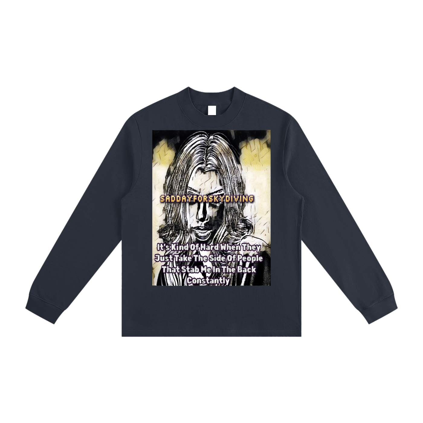 It’s Hard: Essential Non-Shrink Mock Neck Sweatshirt