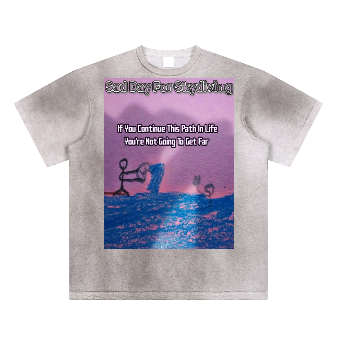 Path In Life: Sun Fade Hand-Painted T-Shirt