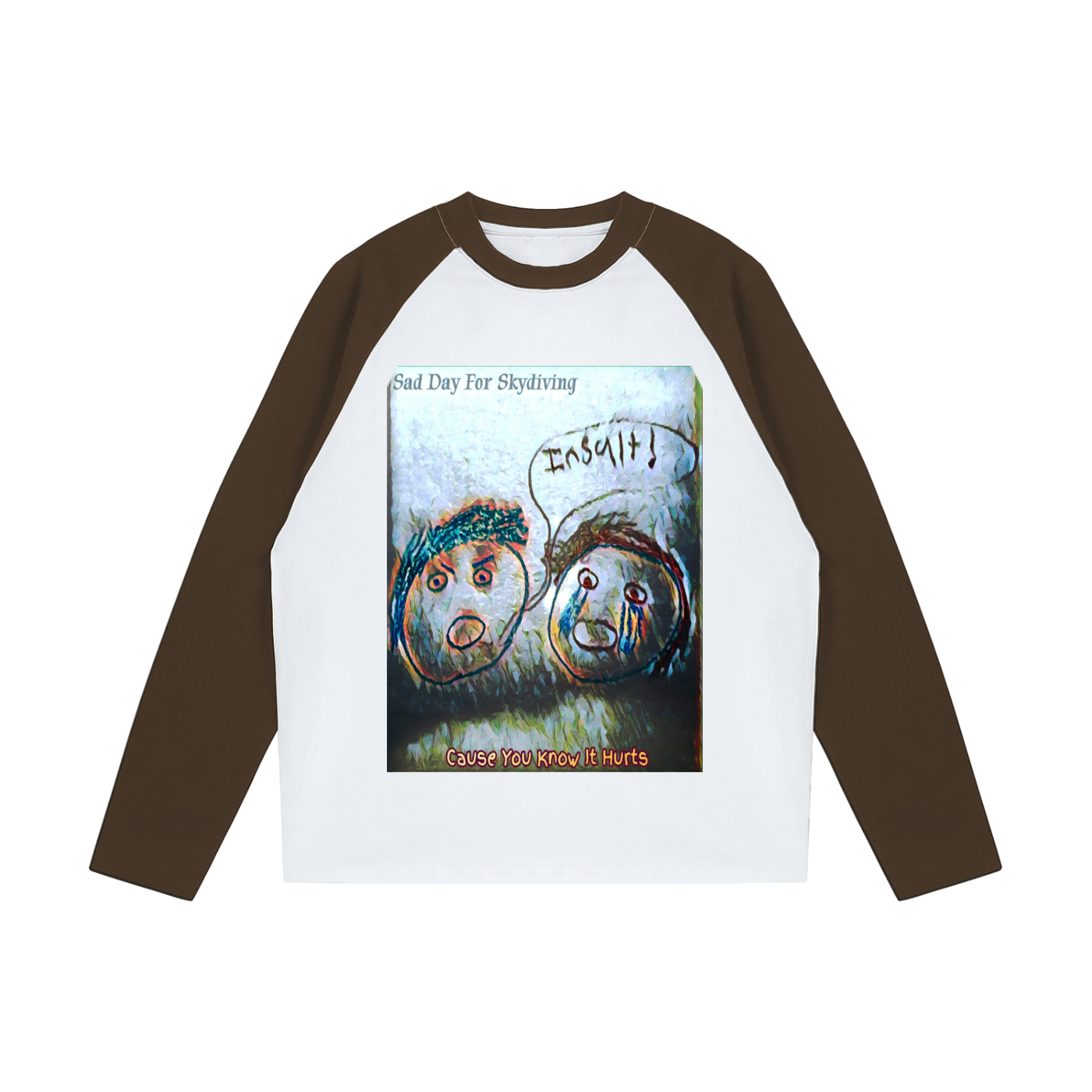 You Know It Hurts: Color-Blocked Raglan Long-Sleeve T-Shirt