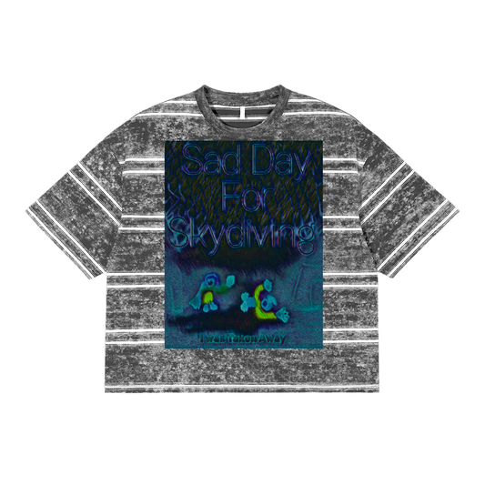I Was Taken Away: Snow Washed Stripe Boxy T-shirt