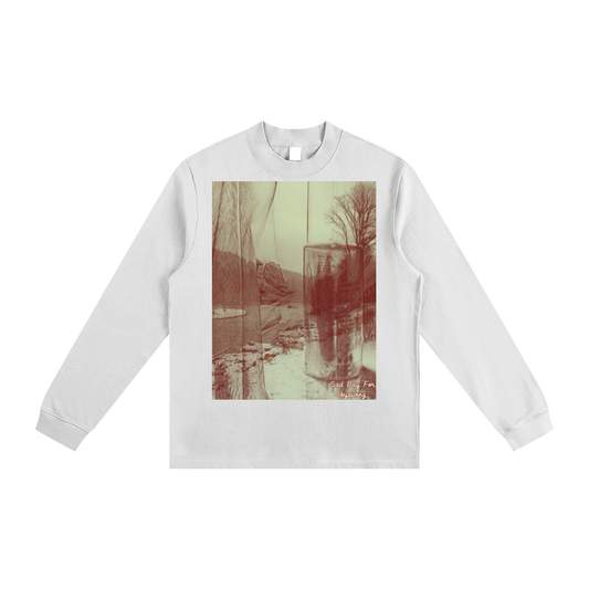 Veils Over a Quiet Winter- Non-Shrink Mock Neck Sweatshirt