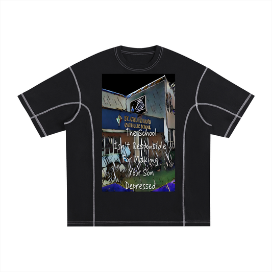 Not Responsible : Streetwear Contrast-Stitched Cotton T-Shirt