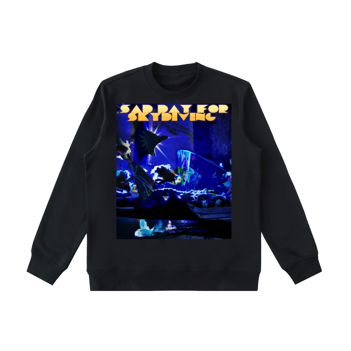 The Night Refused Descent- Essential Heavyweight Crewneck  Sweatshirt
