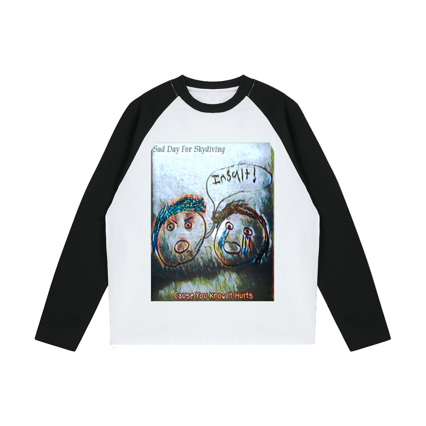 You Know It Hurts: Color-Blocked Raglan Long-Sleeve T-Shirt