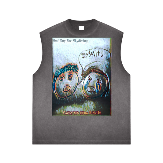 You Know It Hurts: Reverse Washed Tank Top