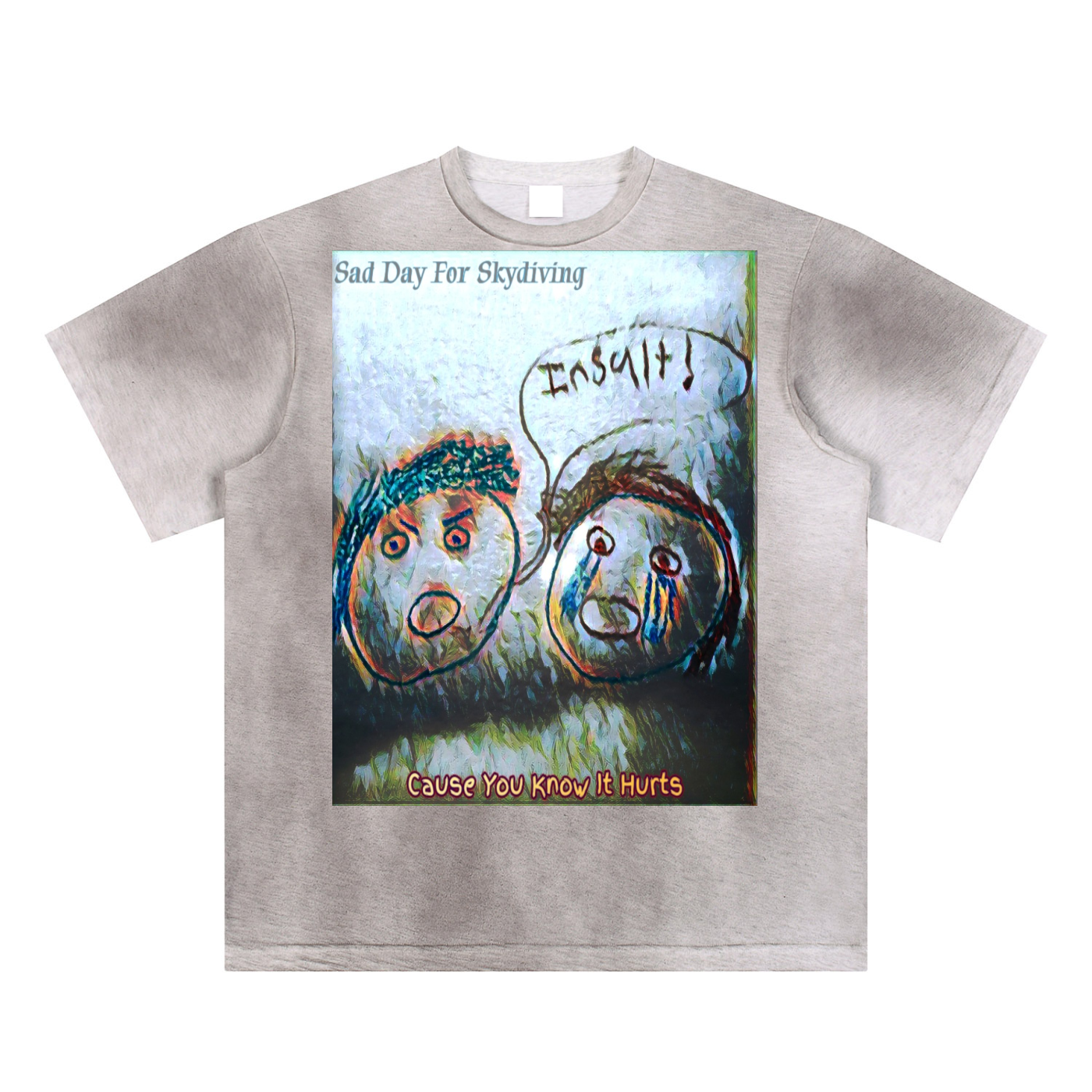 You Know It Hurts: Sun Fade Hand-Painted T-Shirt