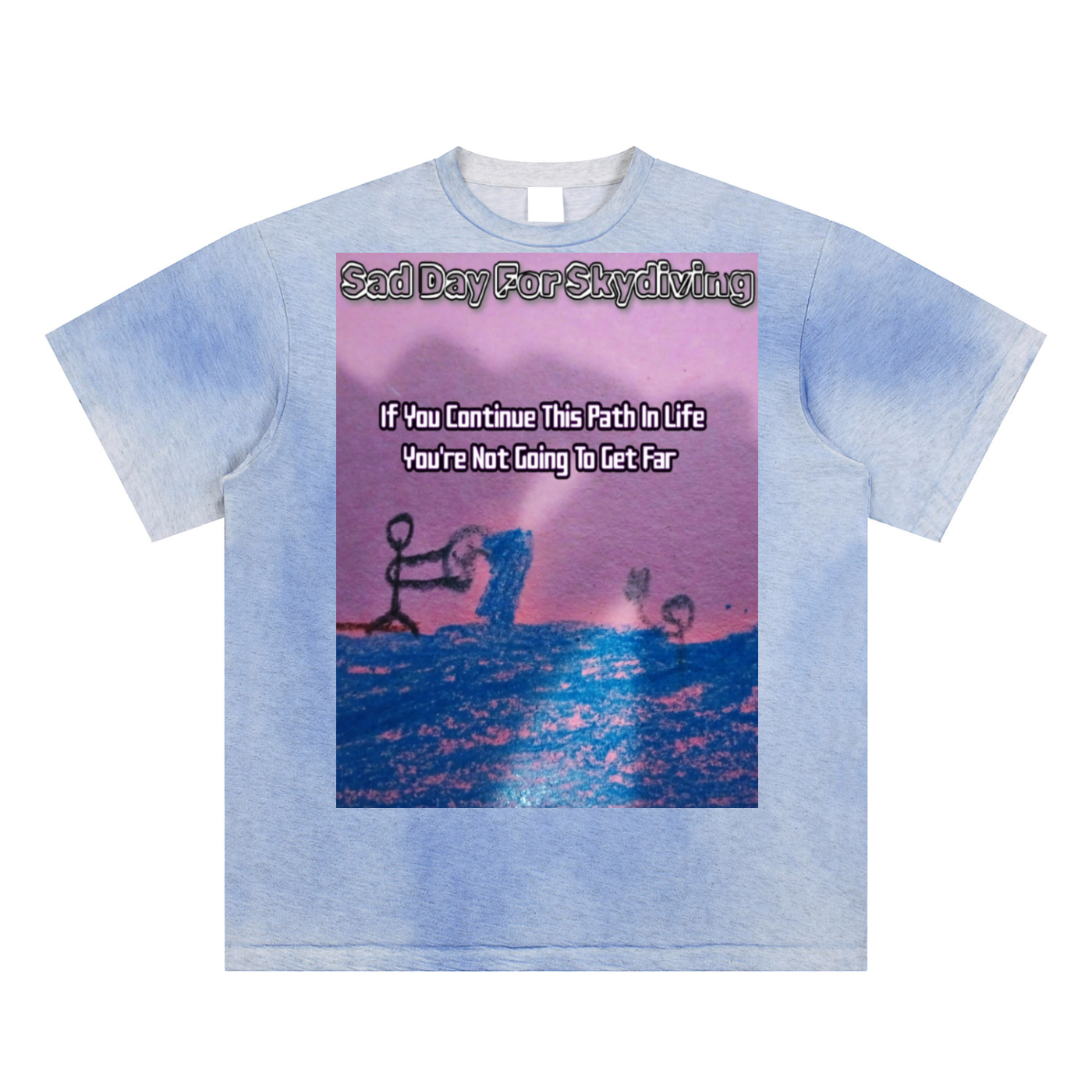 Path In Life: Sun Fade Hand-Painted T-Shirt